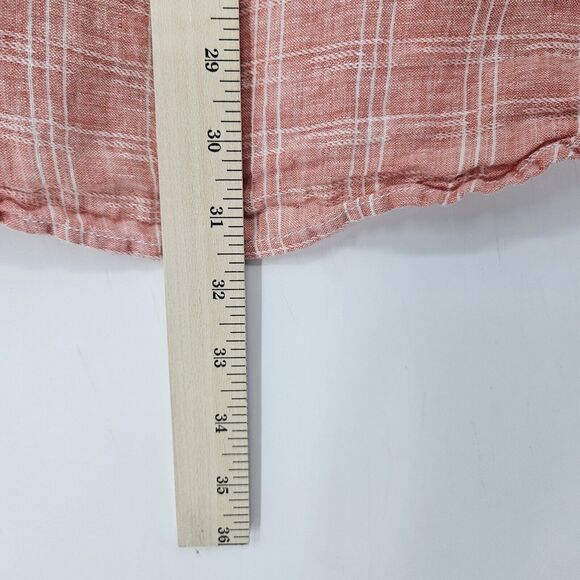 Tommy Bahama Shirt Mens XXL Linen Long Sleeve Pink Salmon Check Button Up Casual - Picture 7 of 11